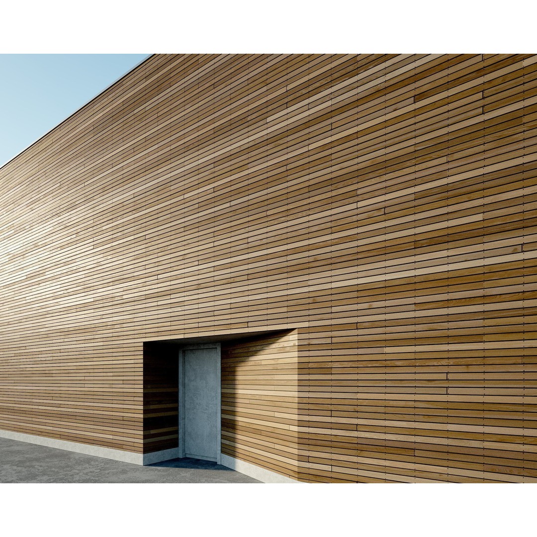 Wood Facade 3D Model – Timber PBR Materials, 8K Seamless Textures - View 24