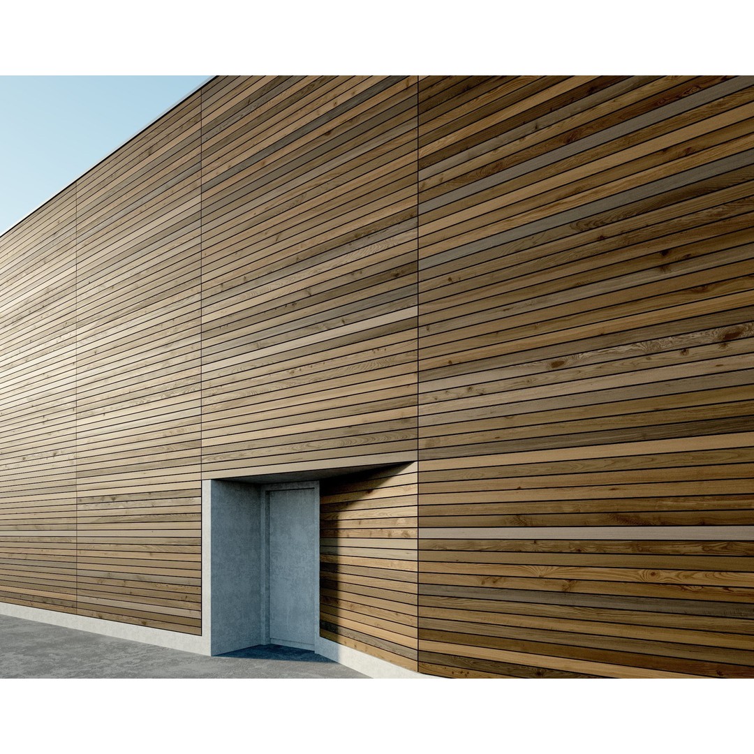 Wood Facade 3D Model – Timber PBR Materials, 8K Seamless Textures - View 30