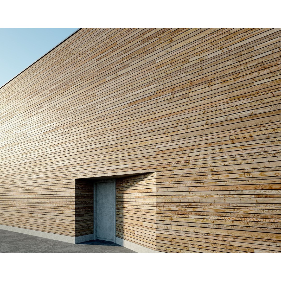 Wood Facade 3D Model – Timber PBR Materials, 8K Seamless Textures - View 32