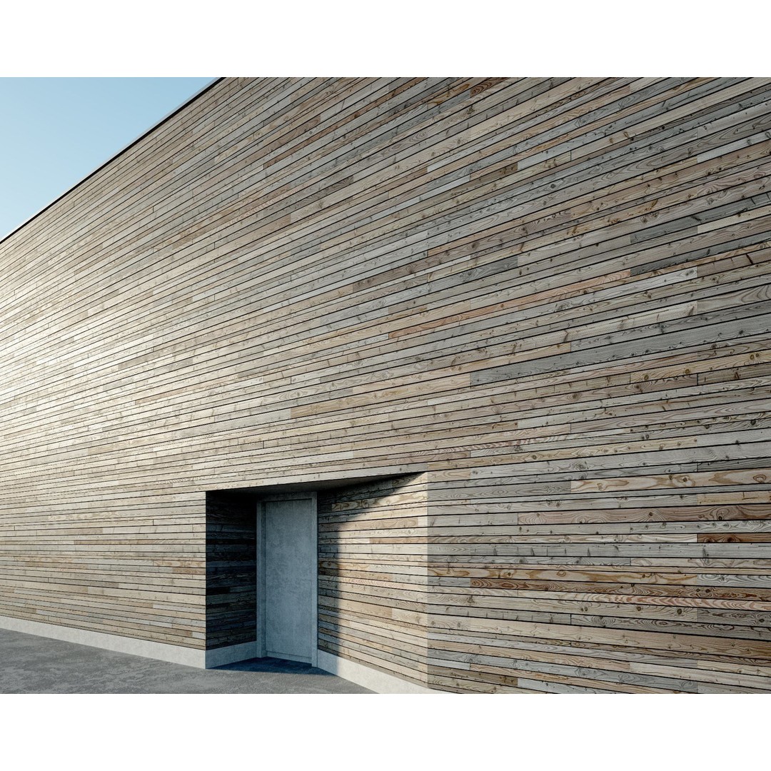 Wood Facade 3D Model – Timber PBR Materials, 8K Seamless Textures - View 34