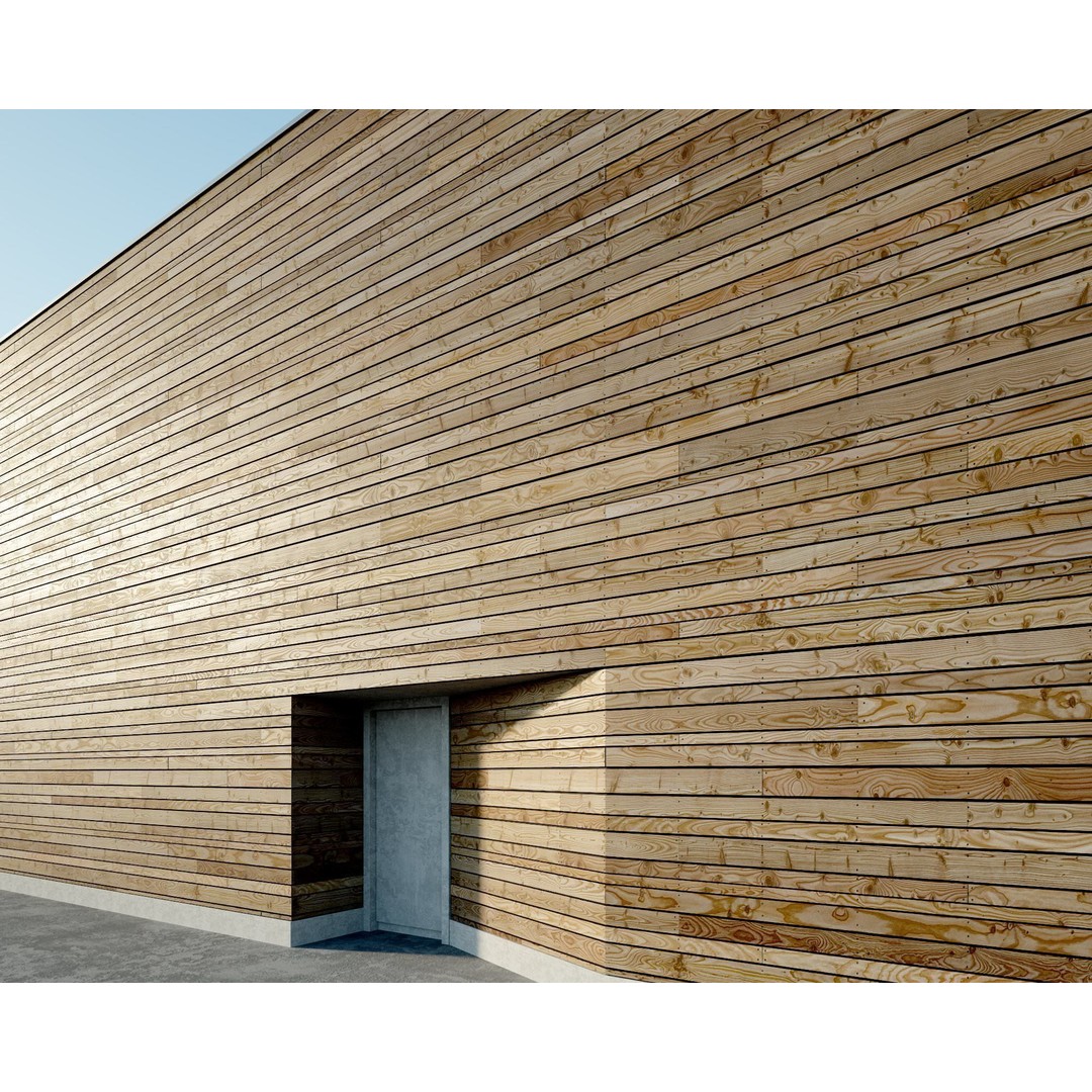 Wood Facade 3D Model – Timber PBR Materials, 8K Seamless Textures - View 36