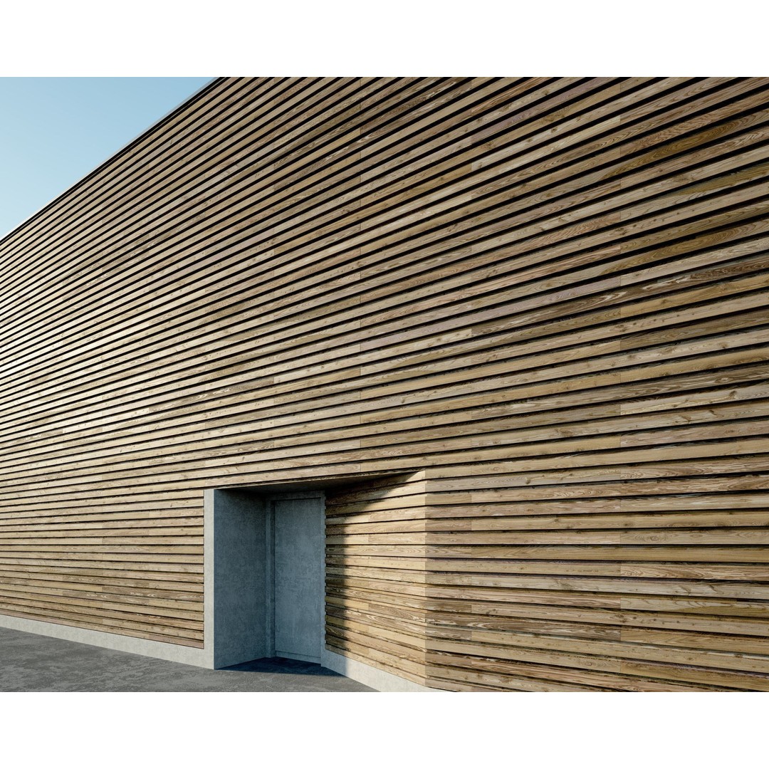 Wood Facade 3D Model – Timber PBR Materials, 8K Seamless Textures - View 40