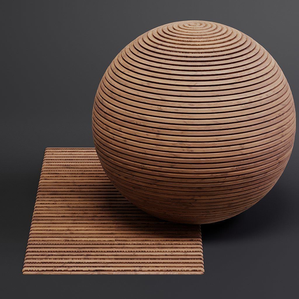 Wood Facade 3D Model – Timber PBR Materials, 8K Seamless Textures - View 45