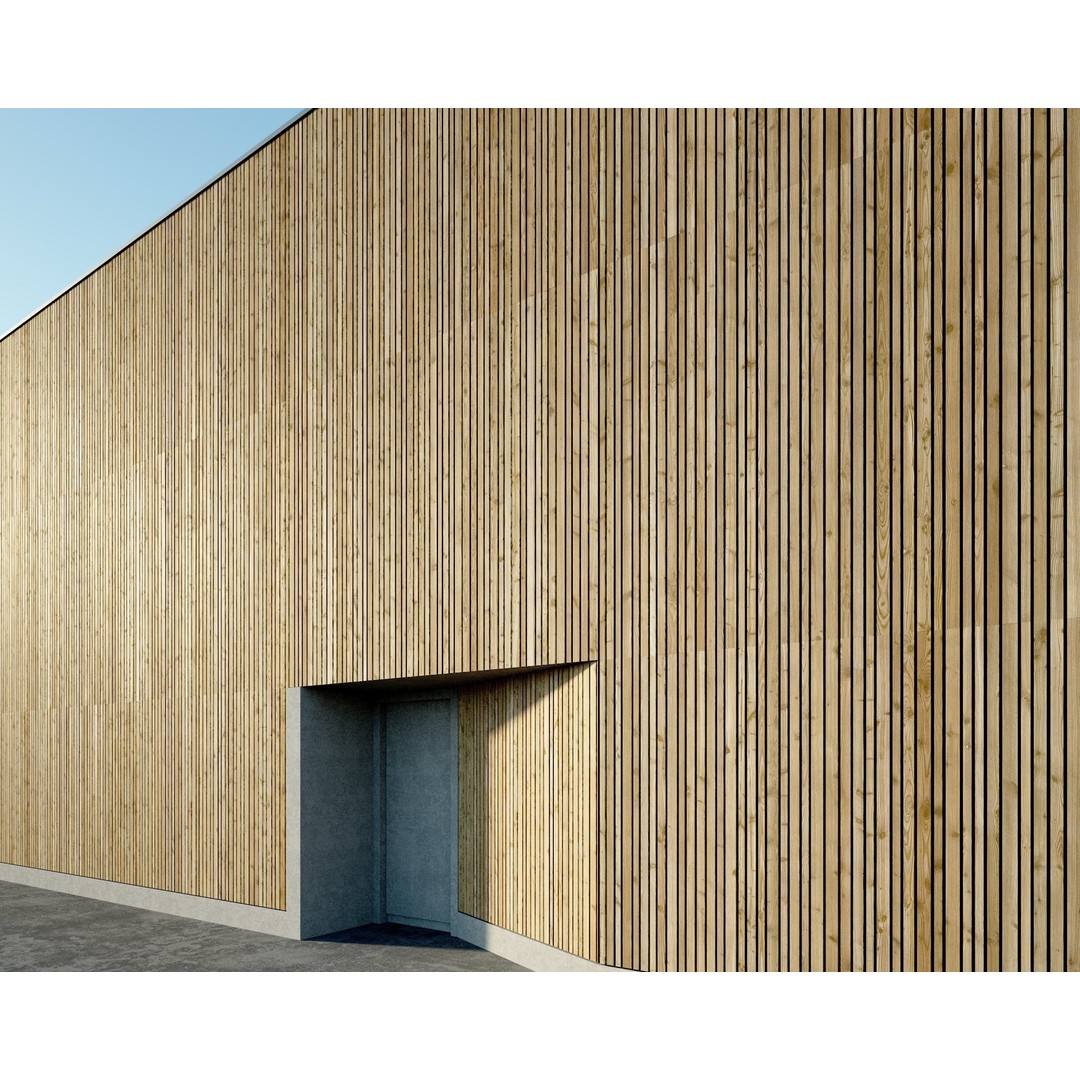 Wood Facade 3D Model – Timber PBR Materials, 8K Seamless Textures - View 60