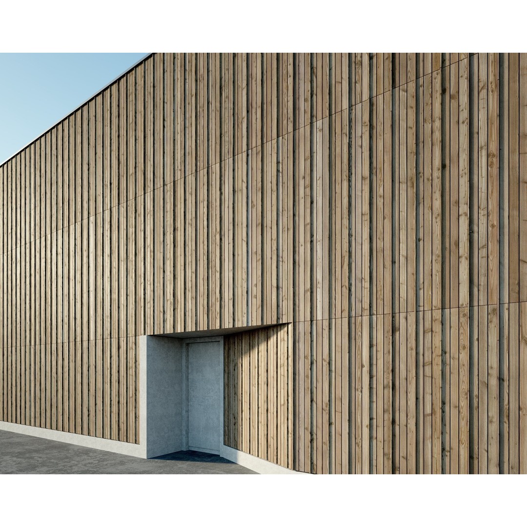 Wood Facade 3D Model – Timber PBR Materials, 8K Seamless Textures - View 64