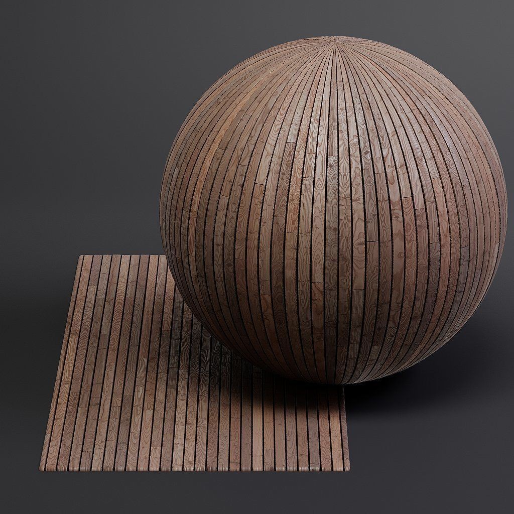 Wood Facade 3D Model – Timber PBR Materials, 8K Seamless Textures - View 9