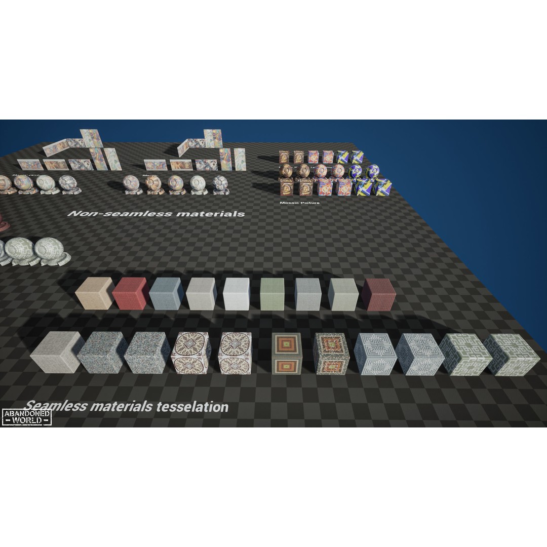 Soviet Mosaics 3D Model – Low Poly Decorative Art Pack, FBX - View 14