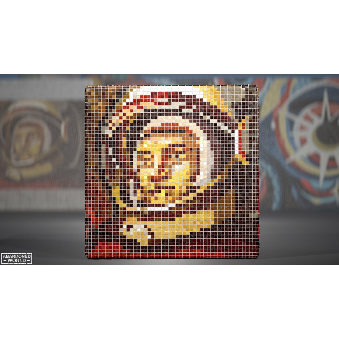 Soviet Mosaics 3D Model – Low Poly Decorative Art Pack, FBX - View 34
