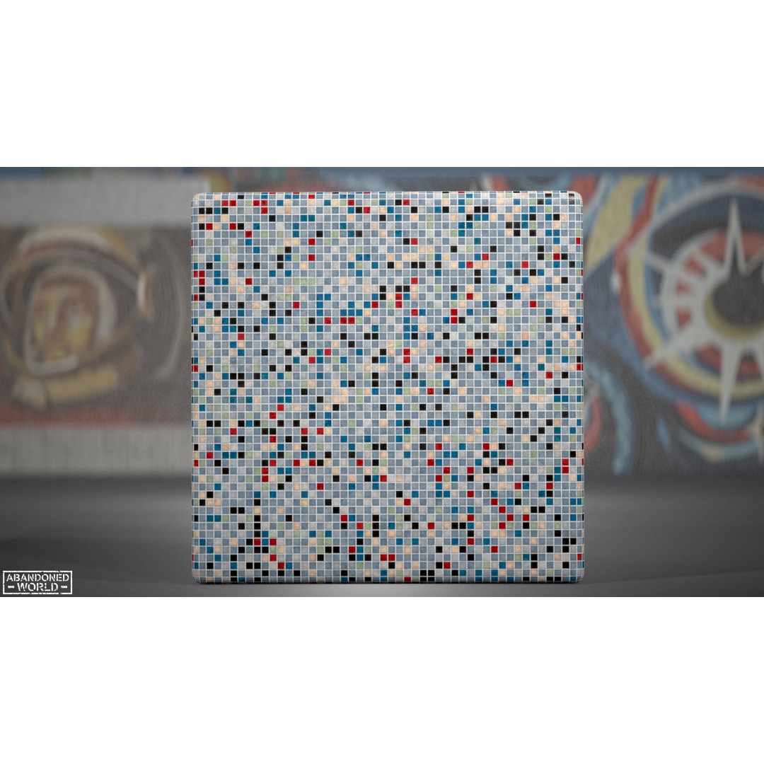 Soviet Mosaics 3D Model – Low Poly Decorative Art Pack, FBX - View 36
