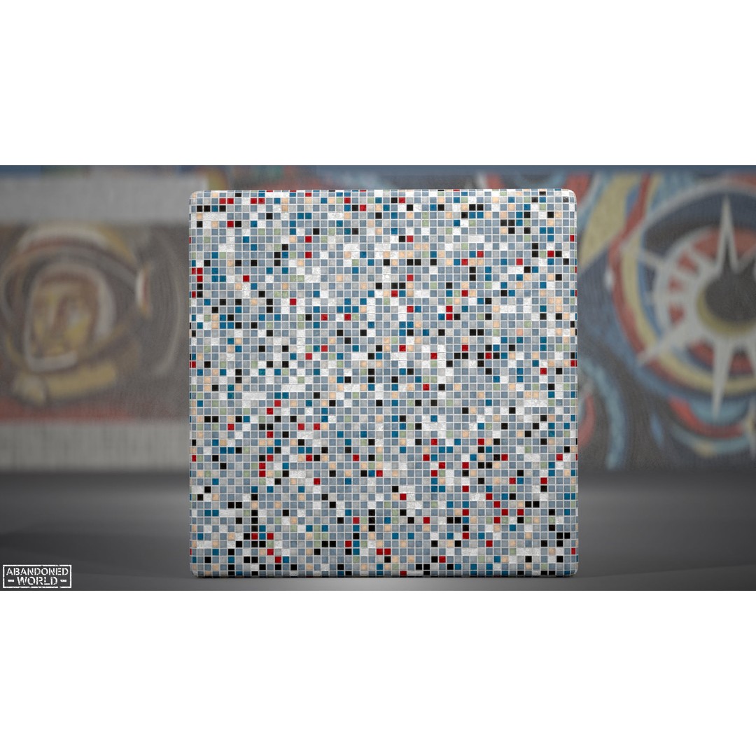 Soviet Mosaics 3D Model – Low Poly Decorative Art Pack, FBX - View 37