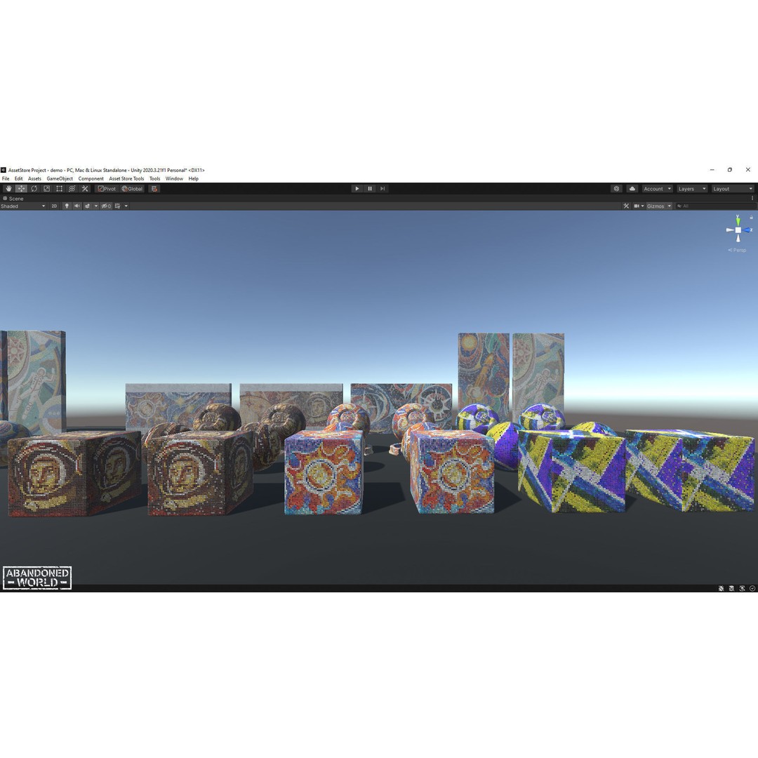 Soviet Mosaics 3D Model – Low Poly Decorative Art Pack, FBX - View 49