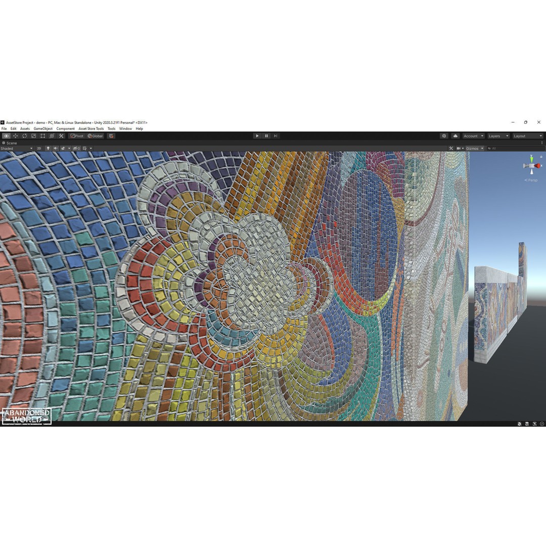 Soviet Mosaics 3D Model – Low Poly Decorative Art Pack, FBX - View 50