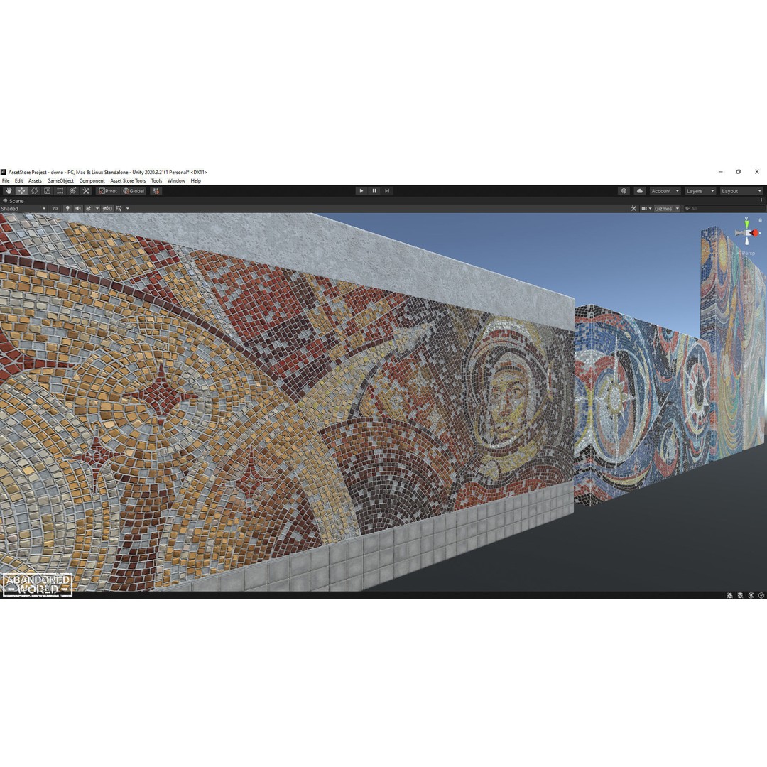 Soviet Mosaics 3D Model – Low Poly Decorative Art Pack, FBX - View 51