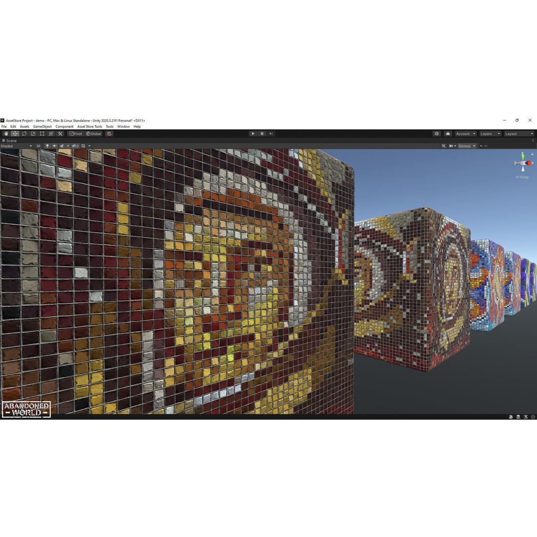 Soviet Mosaics 3D Model – Low Poly Decorative Art Pack, FBX - View 52