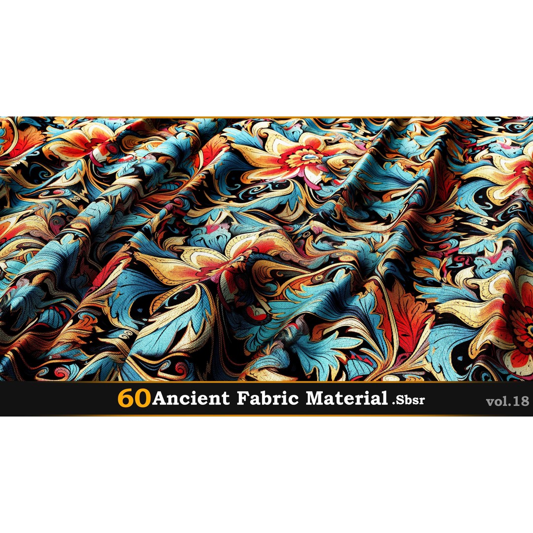 Ancient Fabric Material 3D Model – 60 Textures, SBSAR Files - View 15