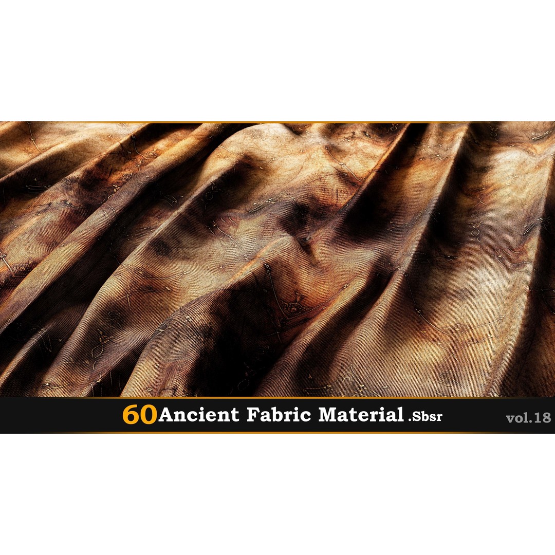 Ancient Fabric Material 3D Model – 60 Textures, SBSAR Files - View 23