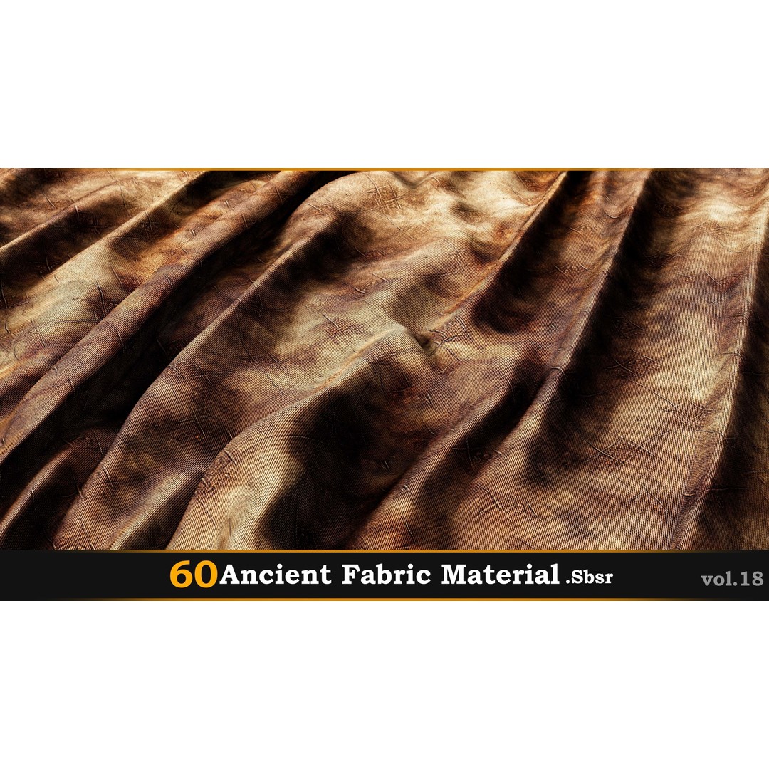Ancient Fabric Material 3D Model – 60 Textures, SBSAR Files - View 24