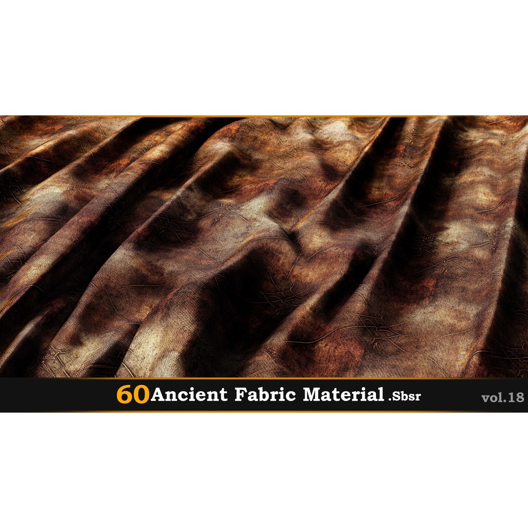 Ancient Fabric Material 3D Model – 60 Textures, SBSAR Files - View 25