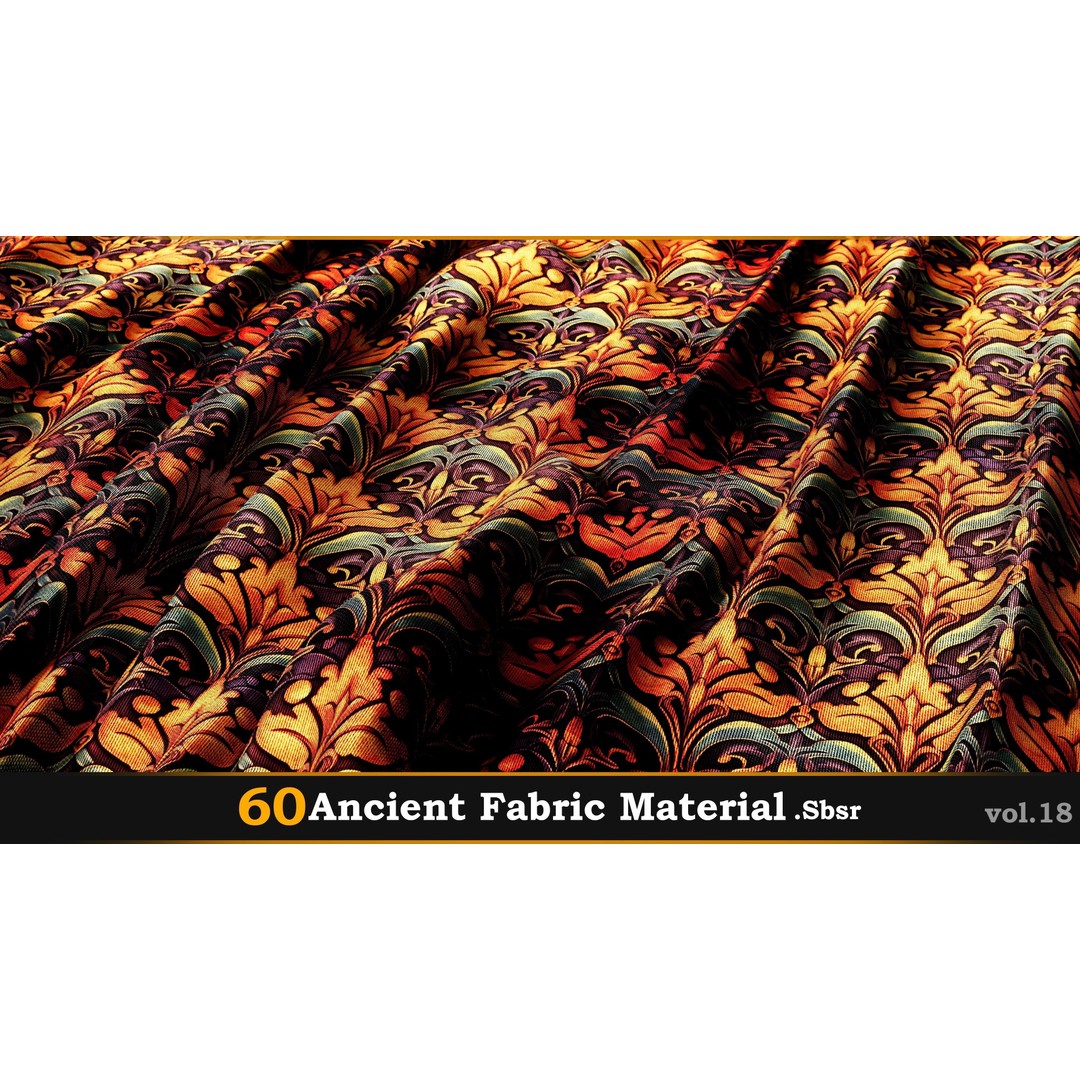 Ancient Fabric Material 3D Model – 60 Textures, SBSAR Files - View 33