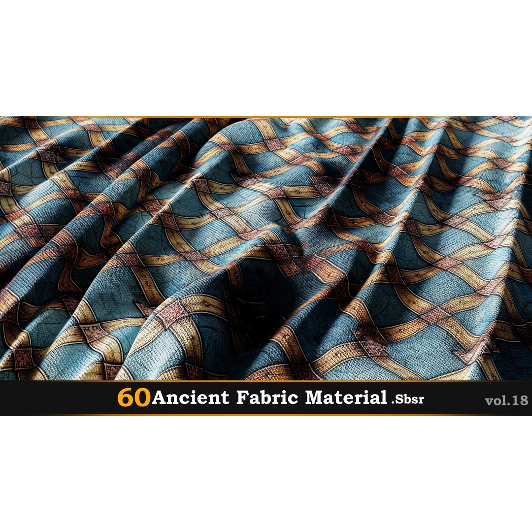 Ancient Fabric Material 3D Model – 60 Textures, SBSAR Files - View 43