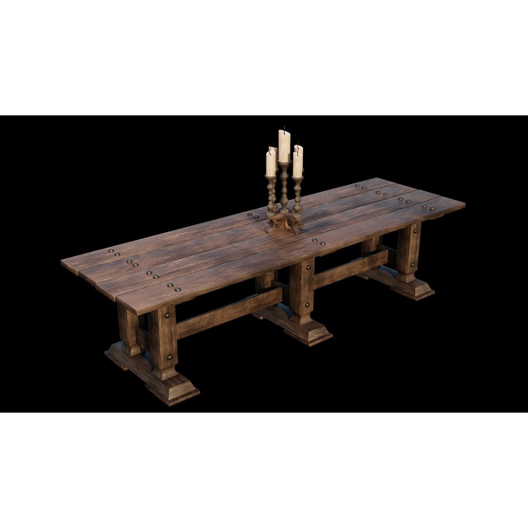 Wood Furniture 3D Model – PBR Game Ready Collection with 4K Textures - View 16
