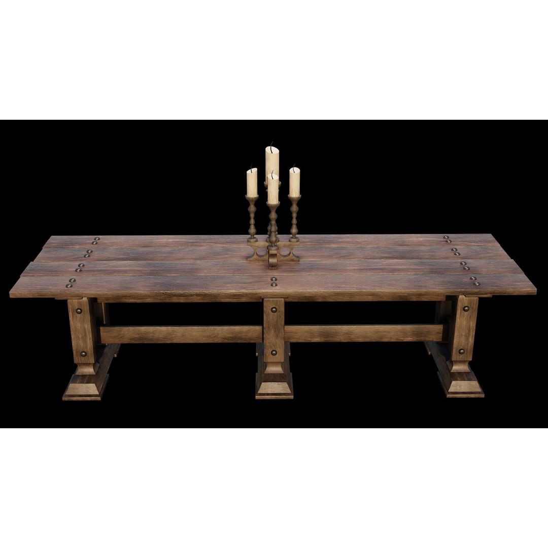 Wood Furniture 3D Model – PBR Game Ready Collection with 4K Textures - View 17