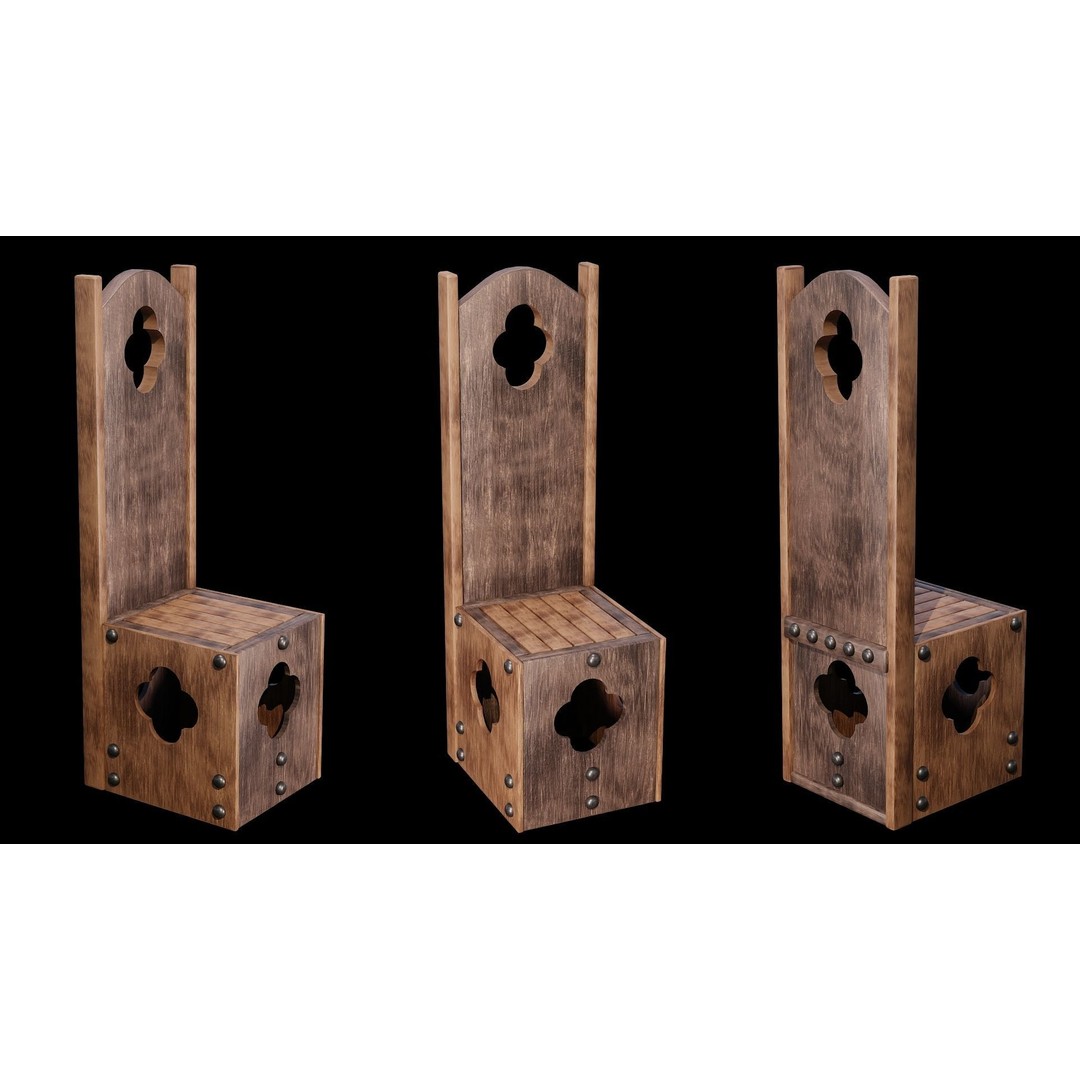 Wood Furniture 3D Model – PBR Game Ready Collection with 4K Textures - View 36