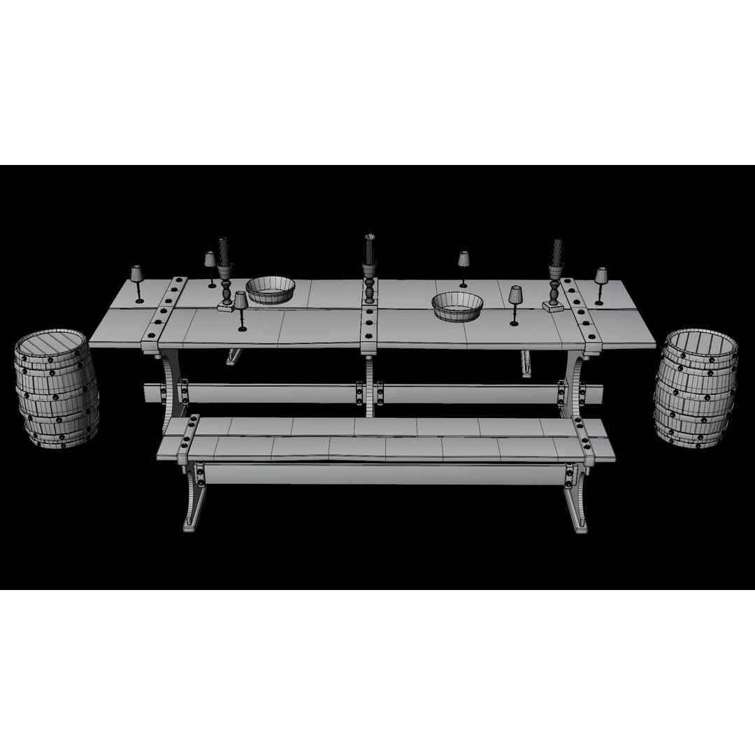 Wood Furniture 3D Model – PBR Game Ready Collection with 4K Textures - View 57