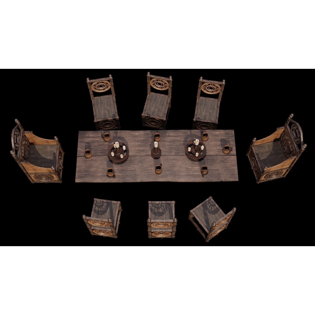 Wood Furniture 3D Model – PBR Game Ready Collection with 4K Textures - View 66