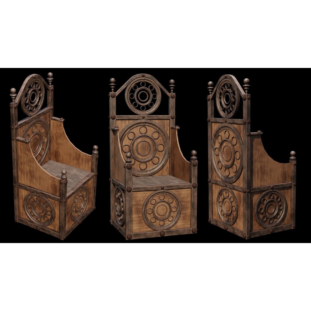 Wood Furniture 3D Model – PBR Game Ready Collection with 4K Textures - View 82