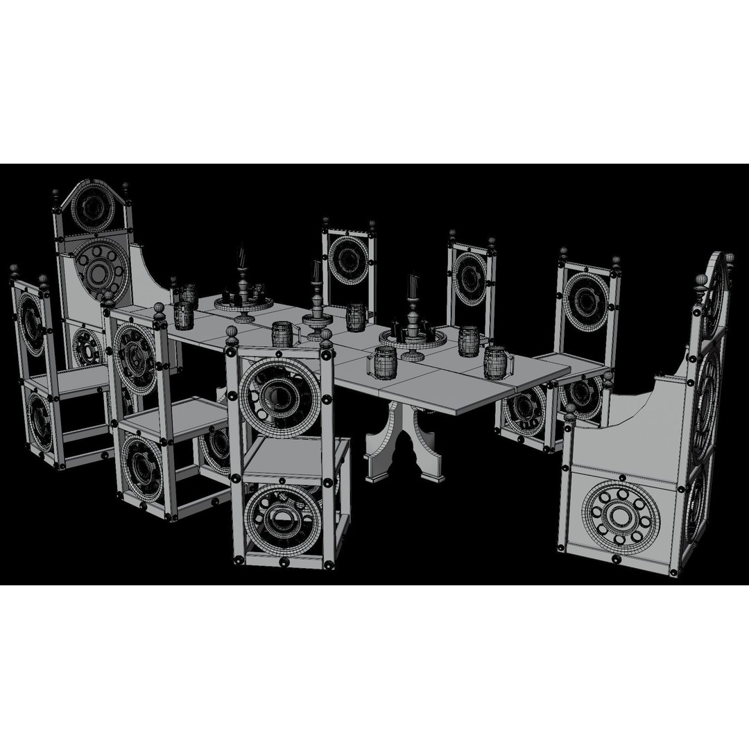 Wood Furniture 3D Model – PBR Game Ready Collection with 4K Textures - View 85