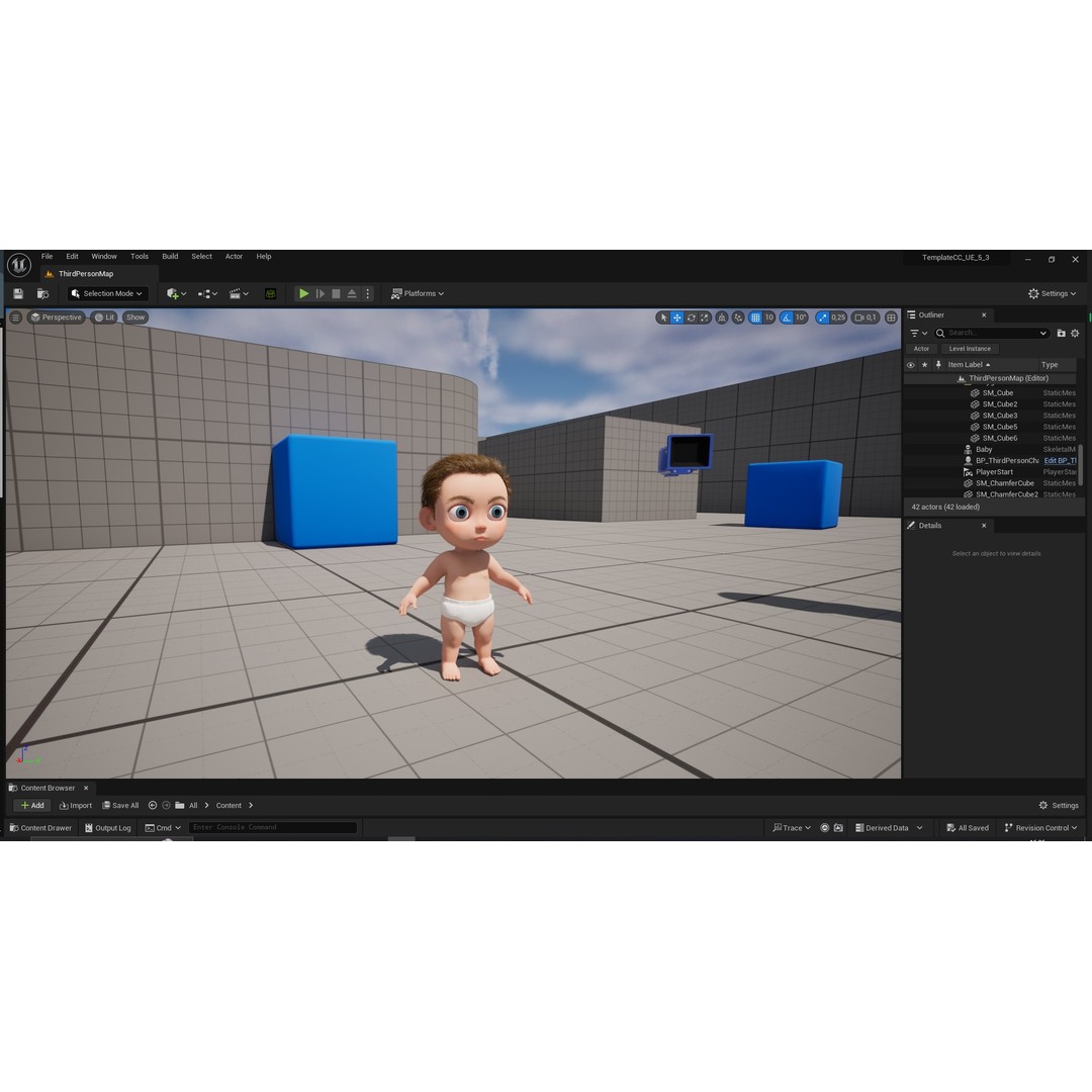Cartoon Baby 3D Model – Rigged Low Poly Character with 4K Textures - View 16