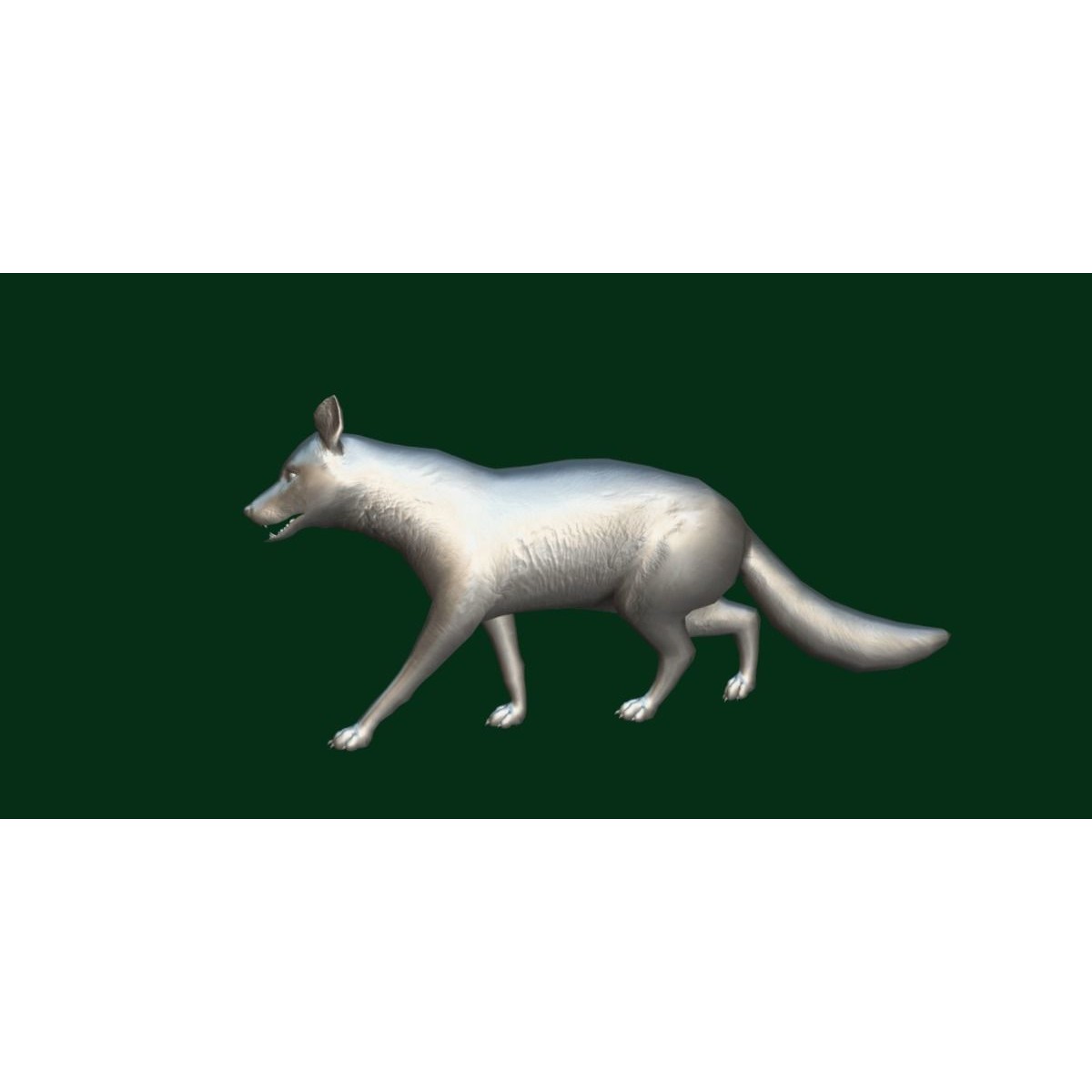 Arctic Polar Fox - Low-Poly Game-Ready 3D Model - View 11