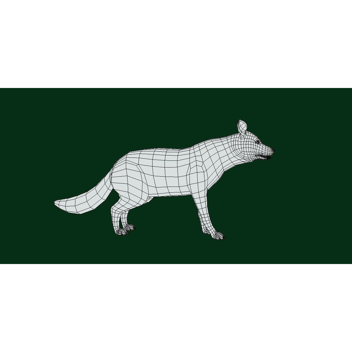 Arctic Polar Fox - Low-Poly Game-Ready 3D Model - View 12