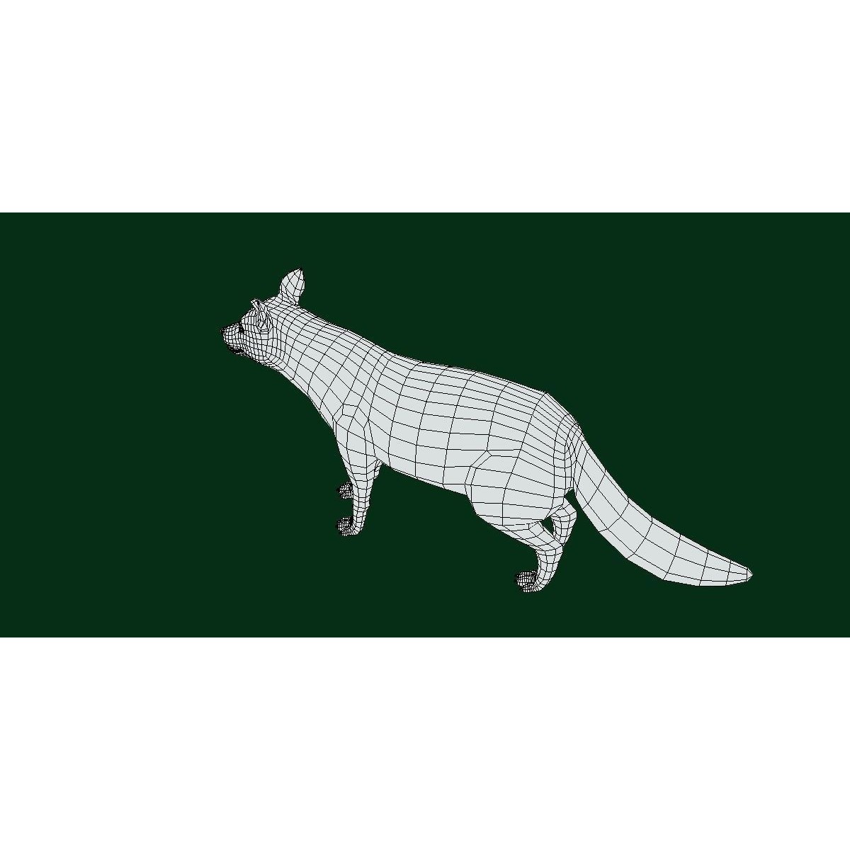 Arctic Polar Fox - Low-Poly Game-Ready 3D Model - View 13