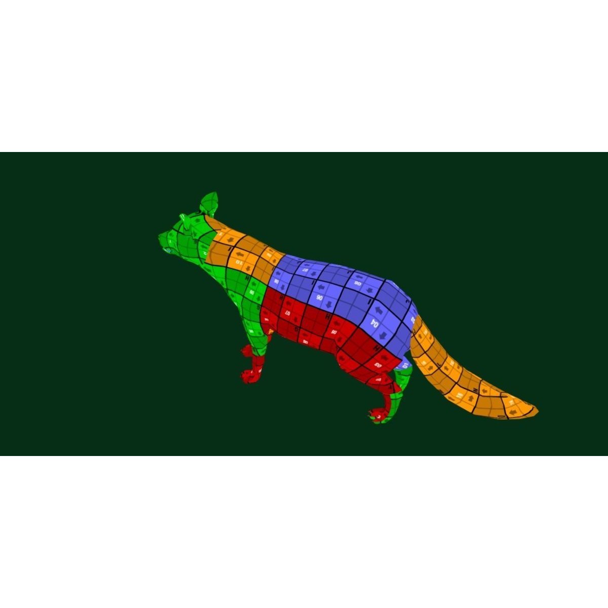 Arctic Polar Fox - Low-Poly Game-Ready 3D Model - View 15