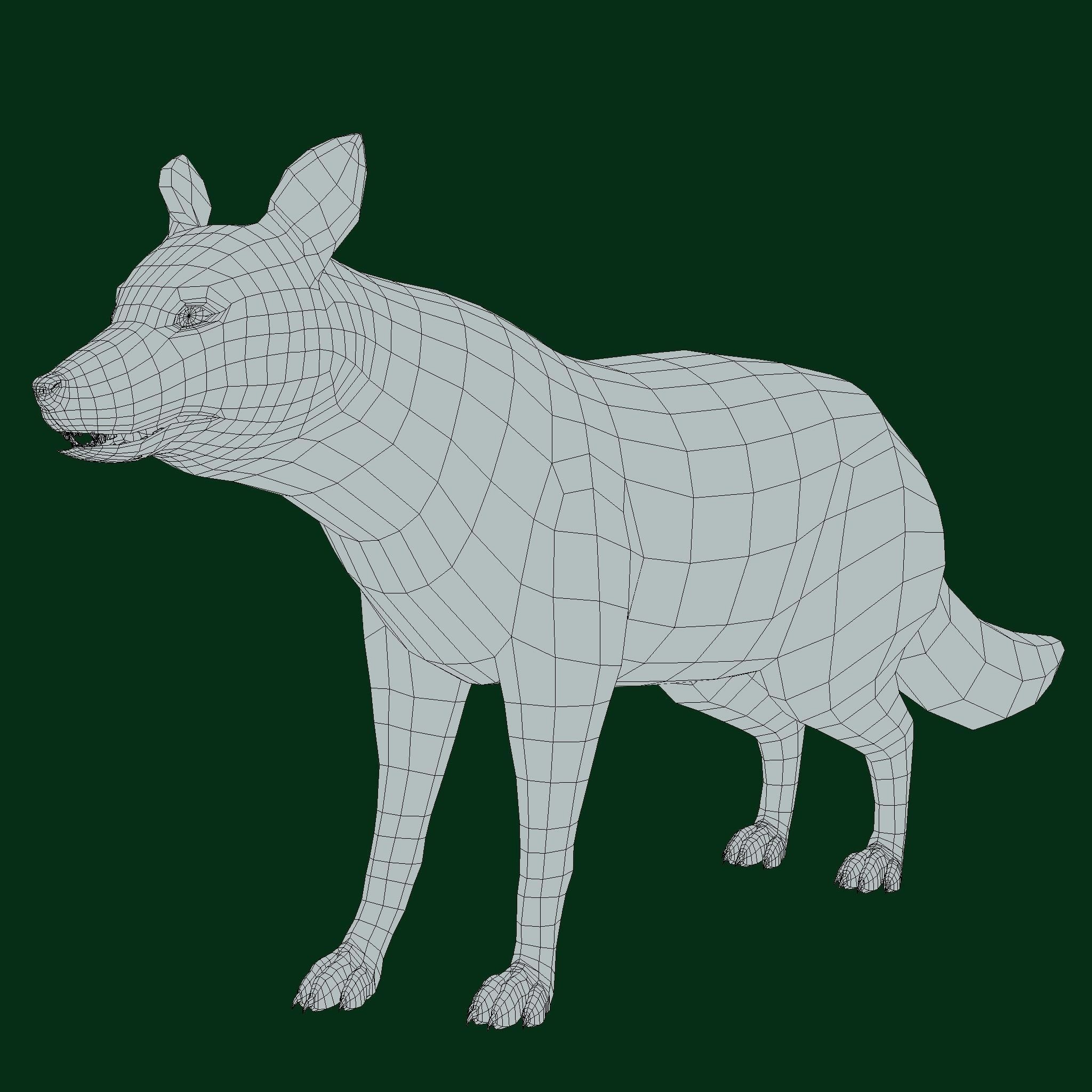 Arctic Polar Fox - Low-Poly Game-Ready 3D Model - View 19
