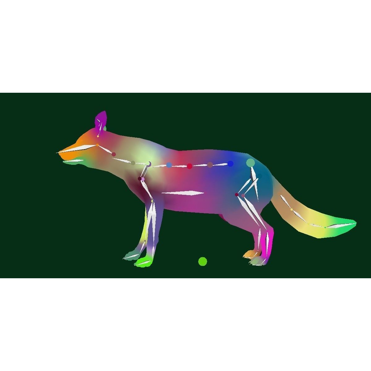 Arctic Polar Fox - Low-Poly Game-Ready 3D Model - View 24