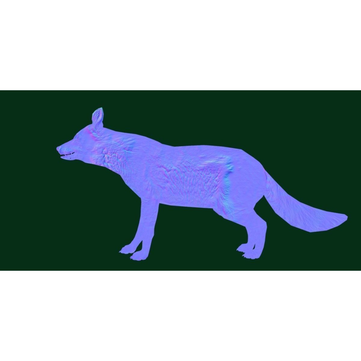 Arctic Polar Fox - Low-Poly Game-Ready 3D Model - View 25