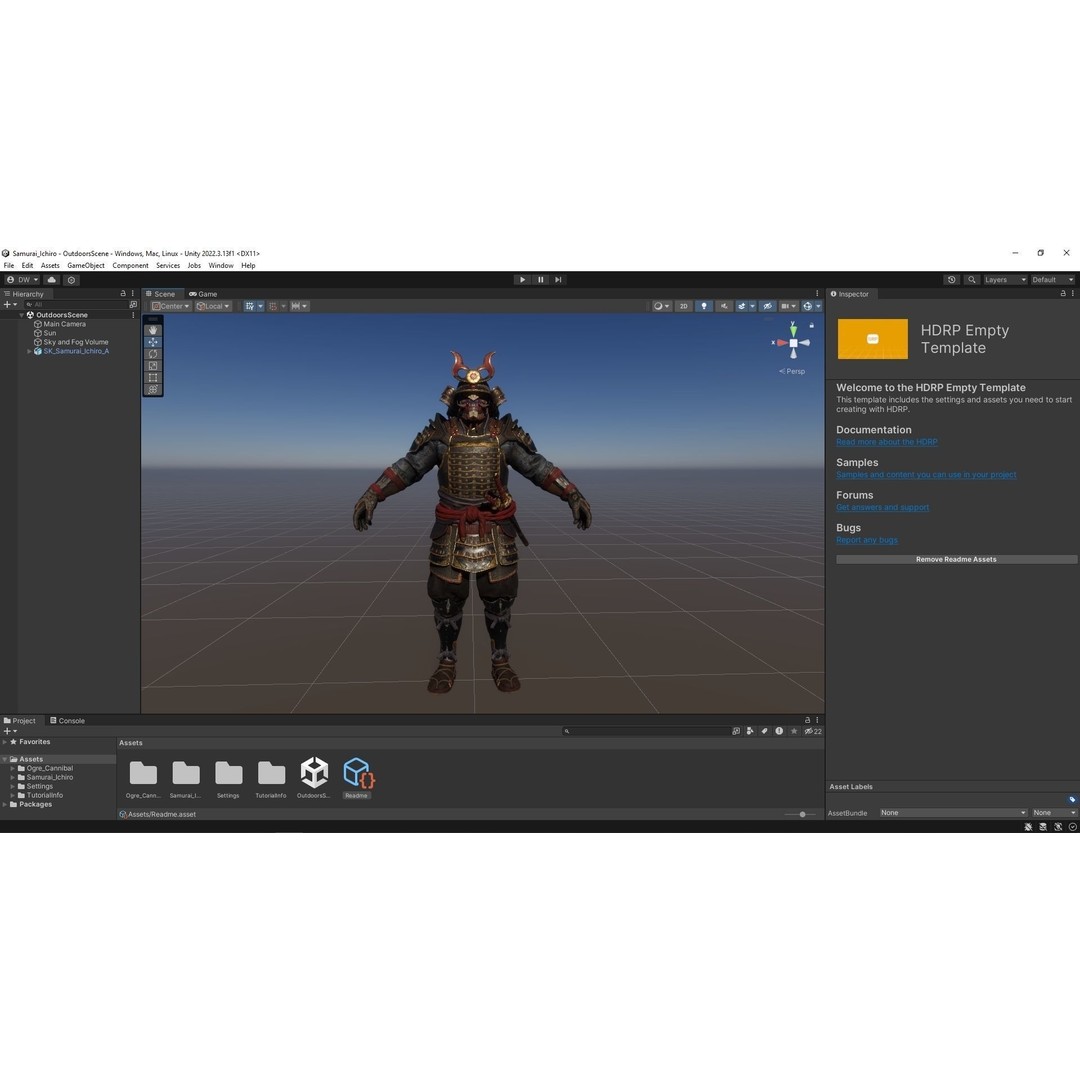 Samurai Ichiro 3D Model – Low Poly Character with Customizable Features, FBX - View 19