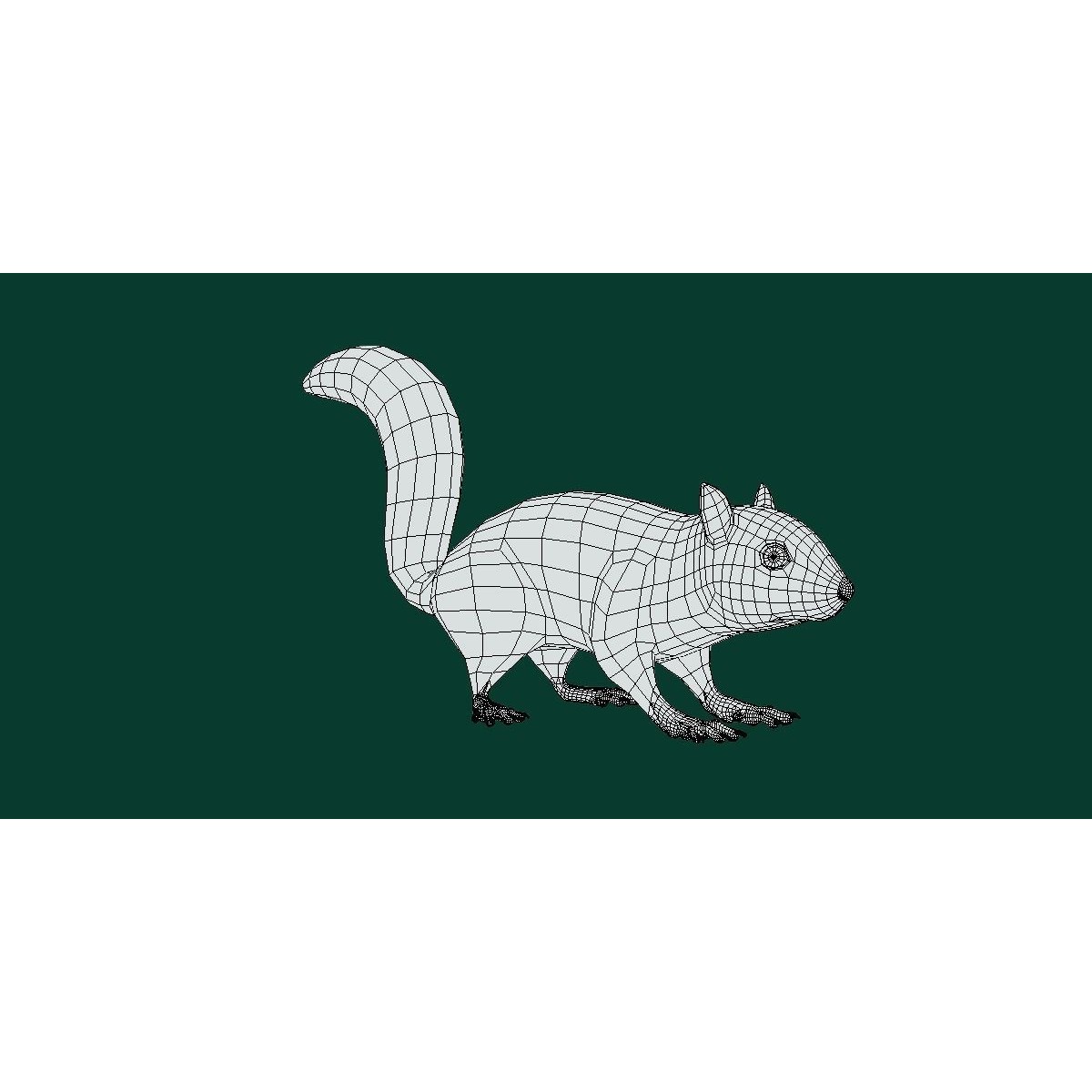 Fox Squirrel - Low-Poly Game-Ready 3D Model - View 6