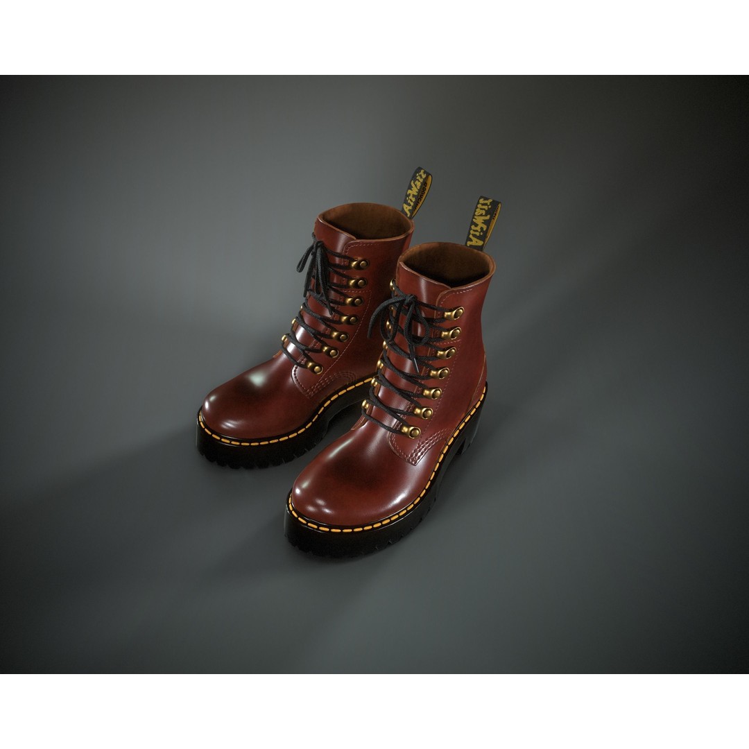 Dr. Martens Leona 3D Model – Low Poly Game Ready Character Asset, FBX - View 12