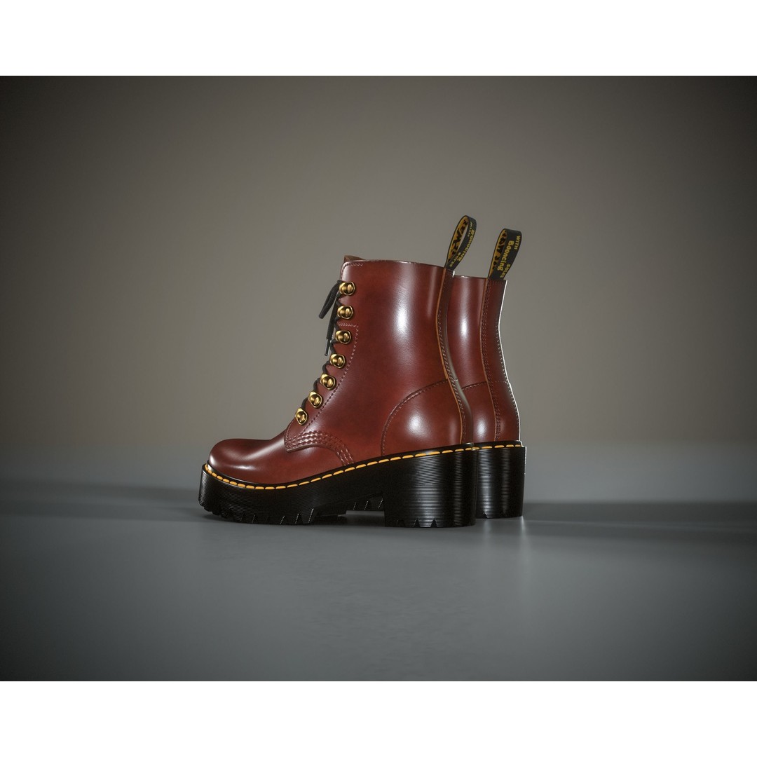 Dr. Martens Leona 3D Model – Low Poly Game Ready Character Asset, FBX - View 15