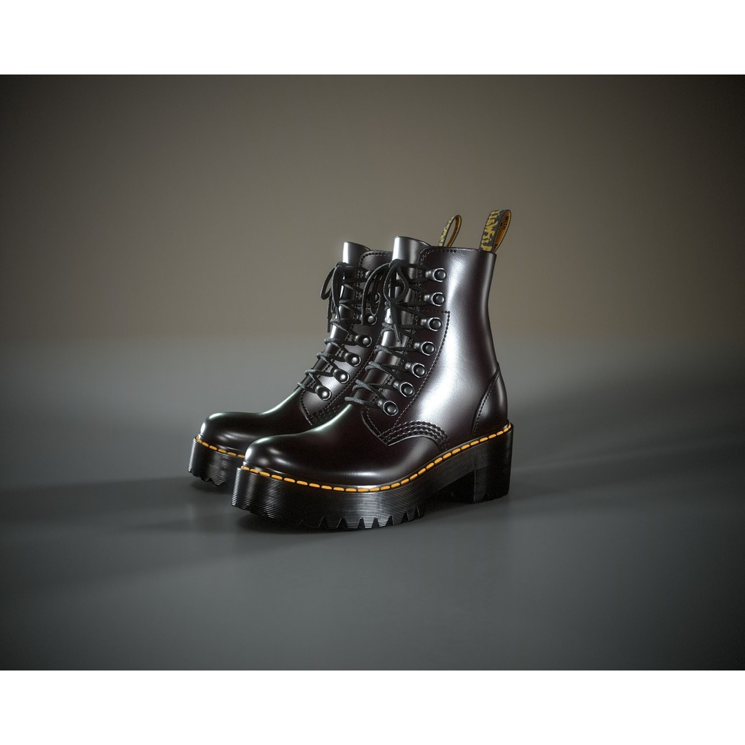 Dr. Martens Leona 3D Model – Low Poly Game Ready Character Asset, FBX - View 18