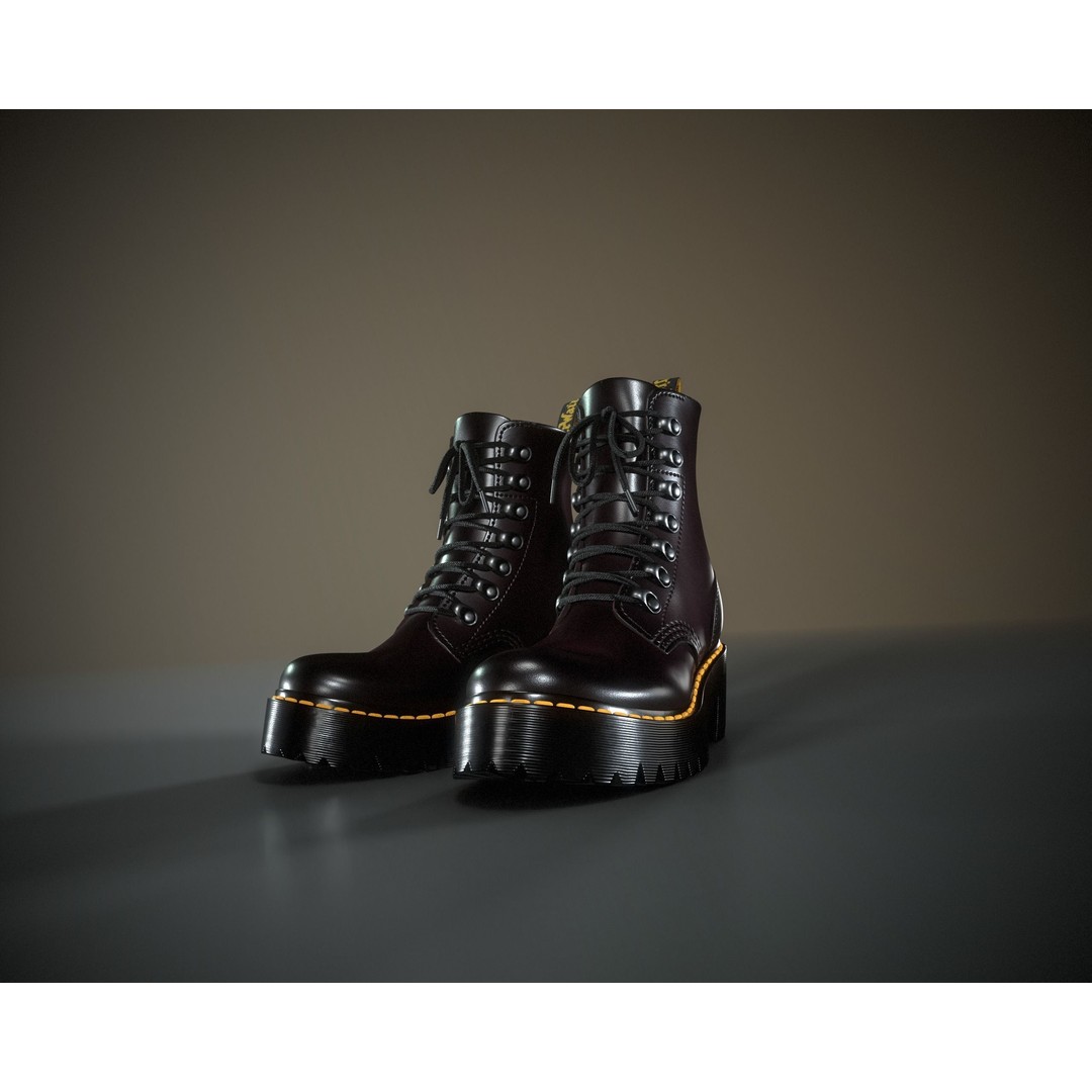 Dr. Martens Leona 3D Model – Low Poly Game Ready Character Asset, FBX - View 19