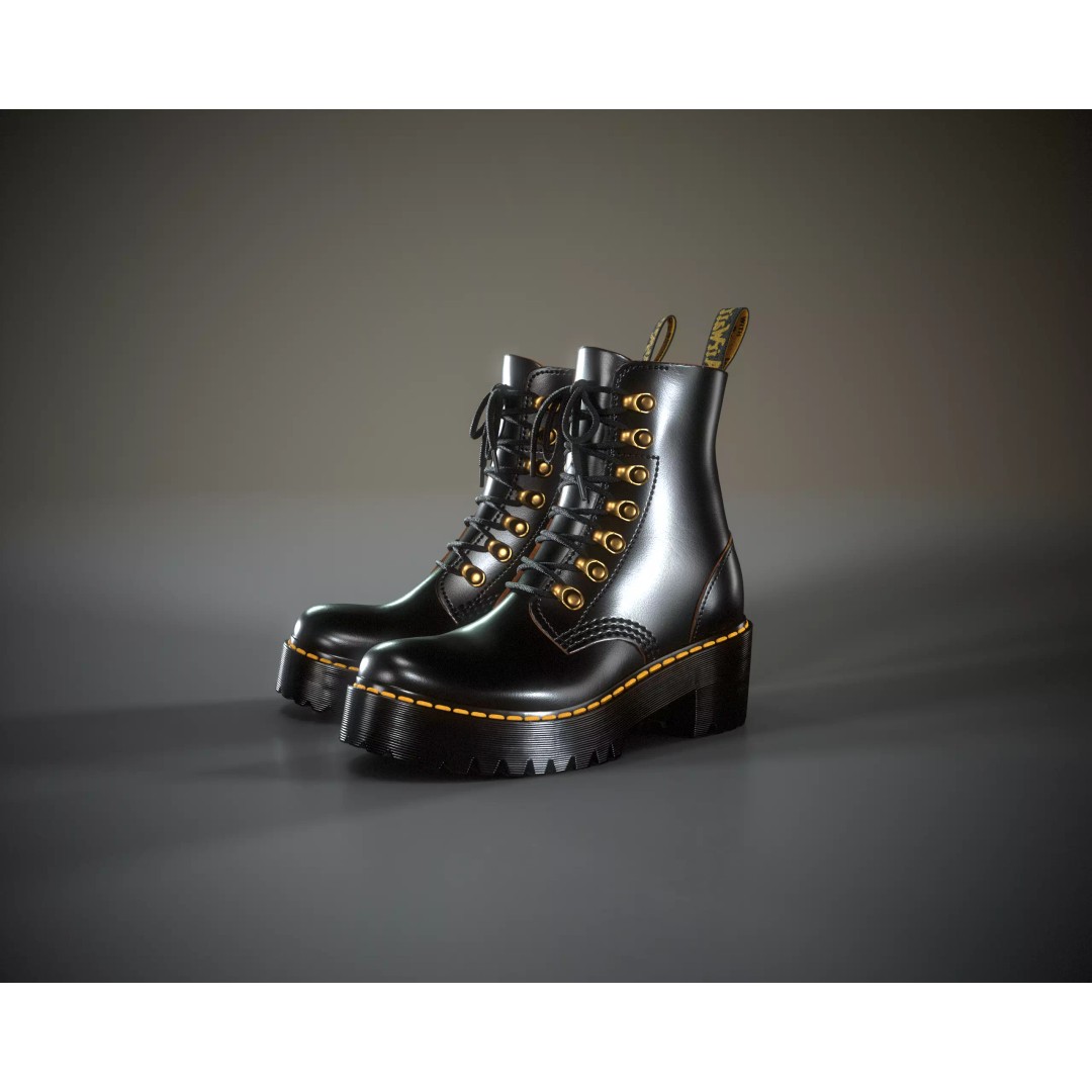 Dr. Martens Leona 3D Model – Low Poly Game Ready Character Asset, FBX - View 2