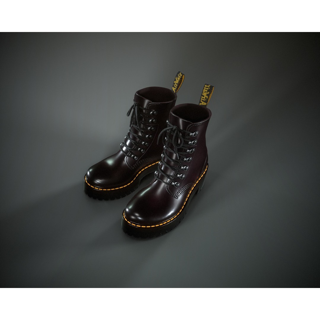 Dr. Martens Leona 3D Model – Low Poly Game Ready Character Asset, FBX - View 20