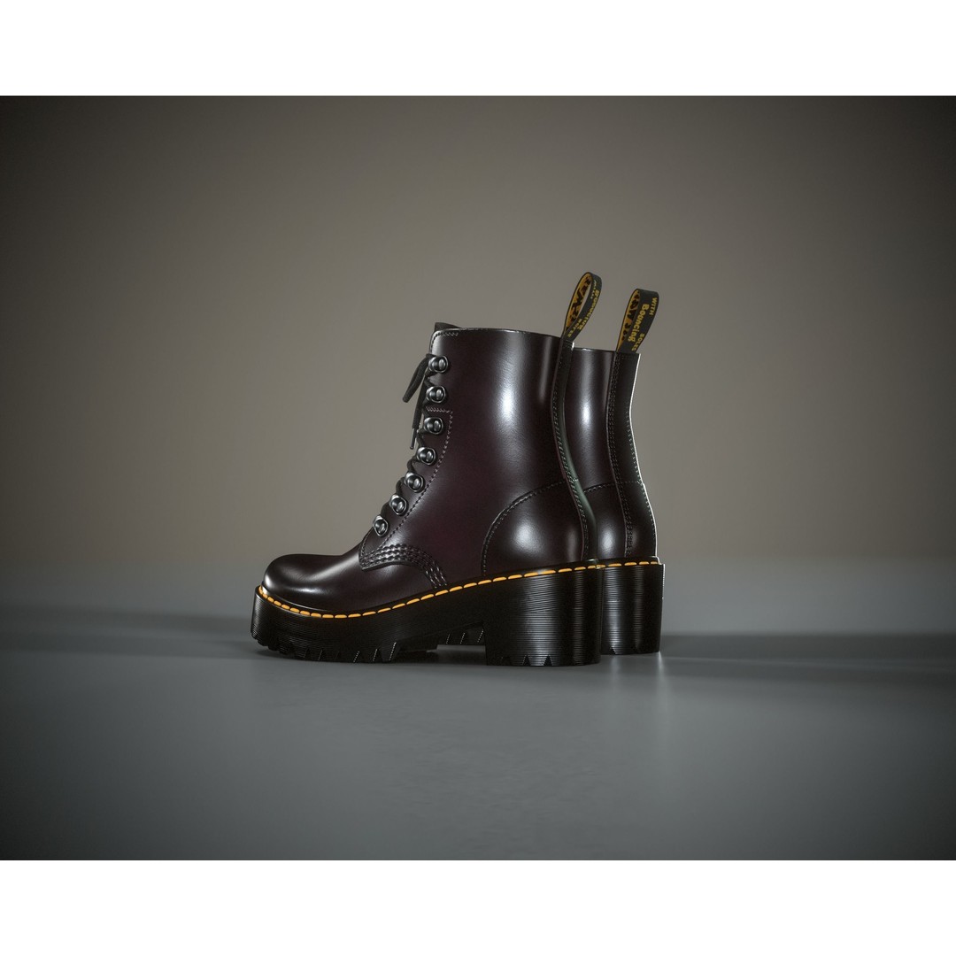 Dr. Martens Leona 3D Model – Low Poly Game Ready Character Asset, FBX - View 23