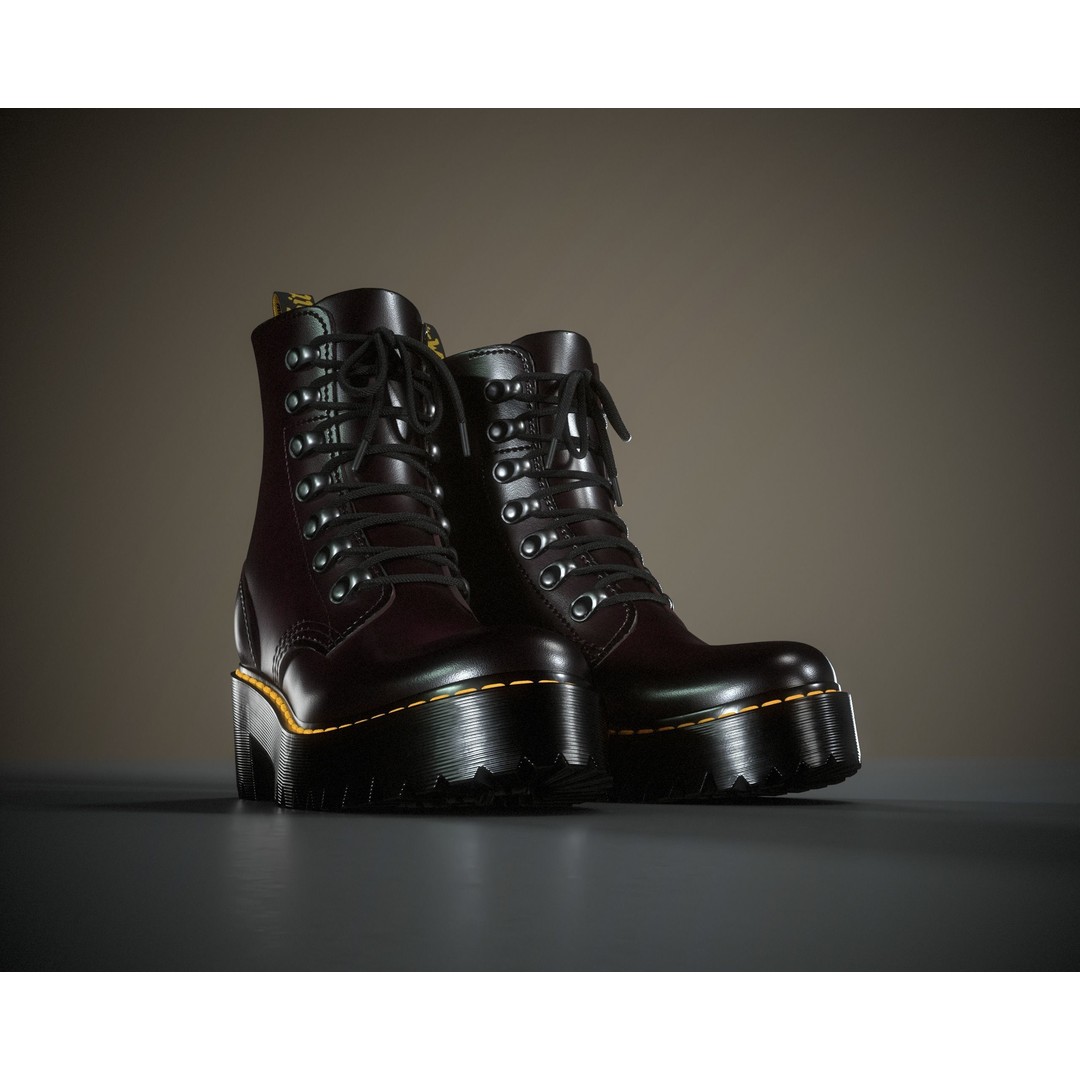 Dr. Martens Leona 3D Model – Low Poly Game Ready Character Asset, FBX - View 24