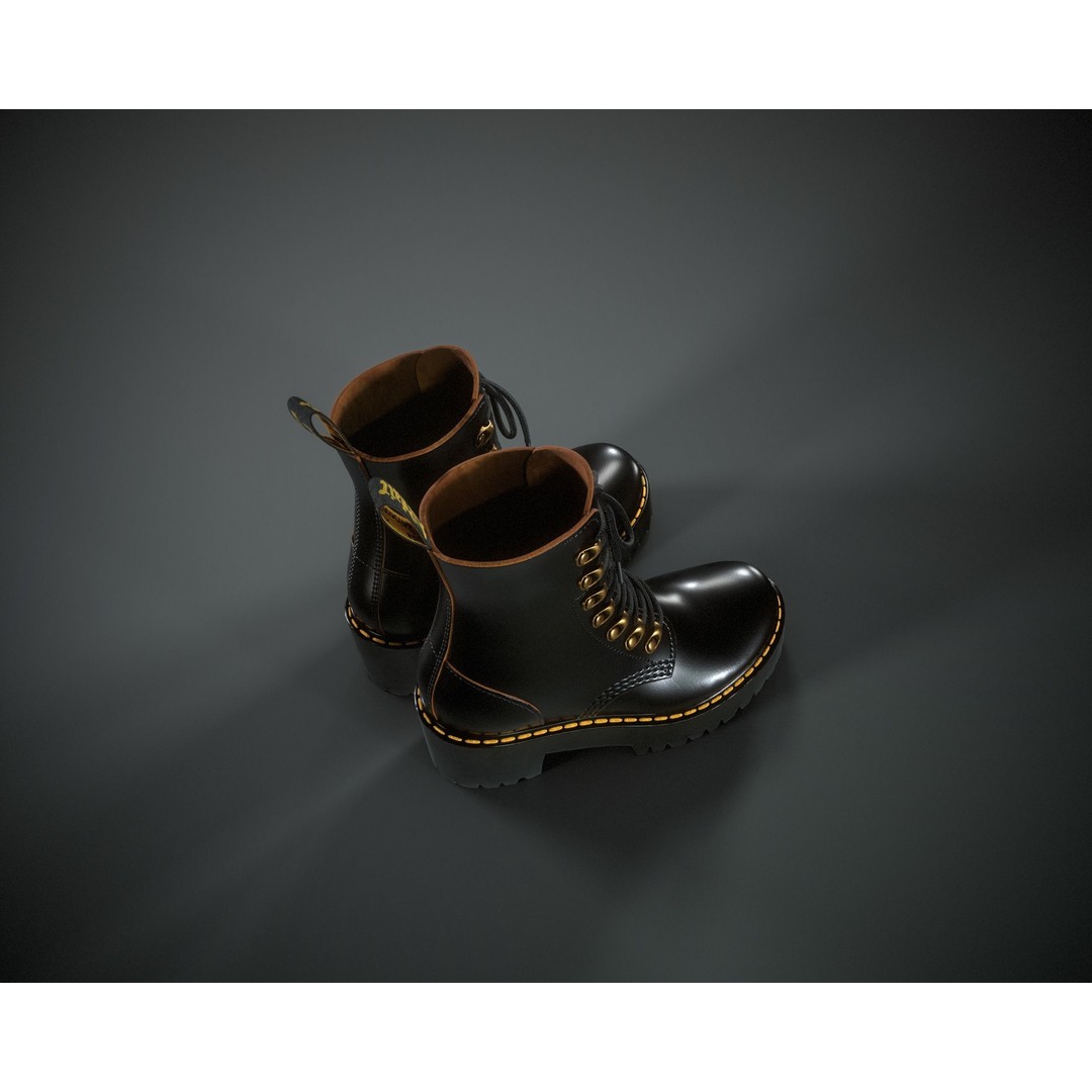Dr. Martens Leona 3D Model – Low Poly Game Ready Character Asset, FBX - View 6